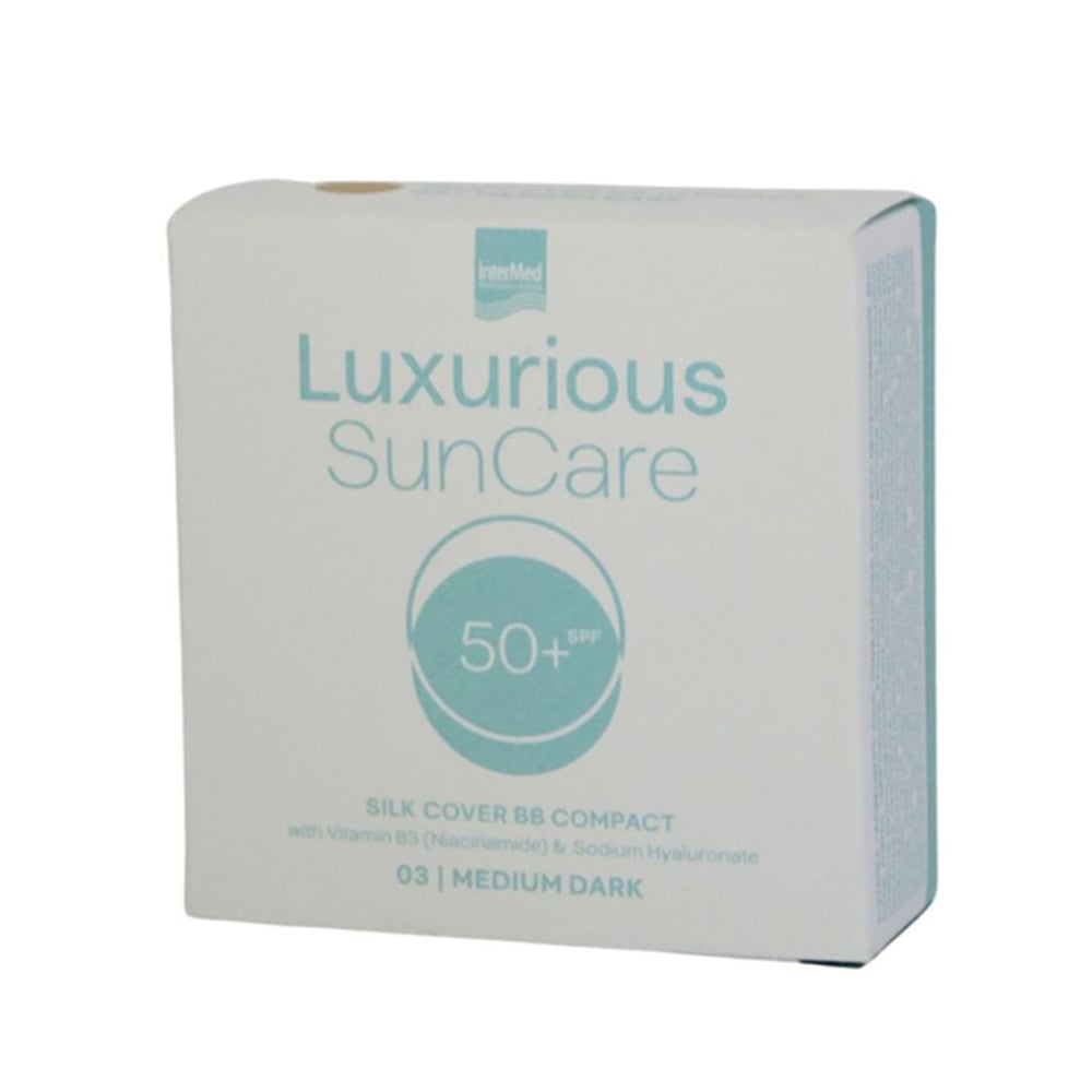 INTERMED - LUXURIOUS SUNCARE Silk Cover BB Compact SPF50+ 03 Medium Dark - 12gr